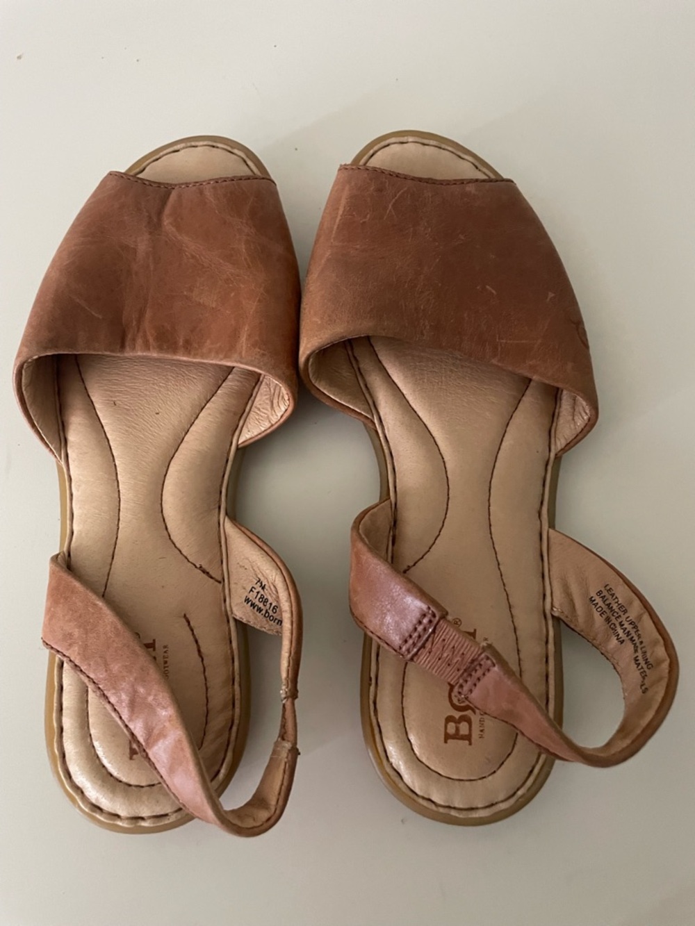 Born Women's Brown Open-Toe Slingback Sandals